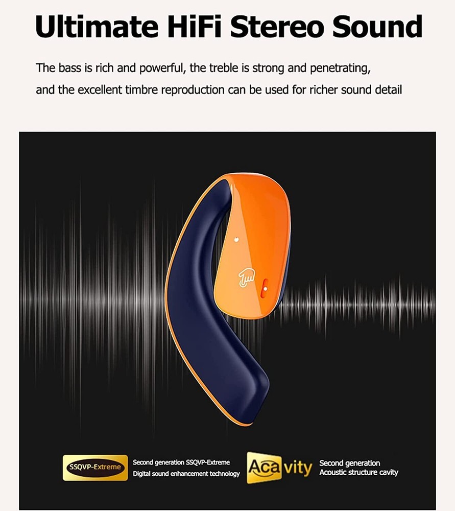 Latest 3D Surround Sound Open Bluetooth Headset, Noise Cancelling Headphones