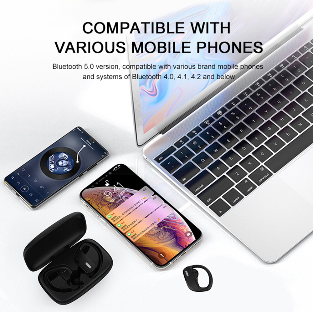 Waterproof Wireless Ear-Hook Earbud Earphones Bluetooth 5.0 Headsets HD Call USA