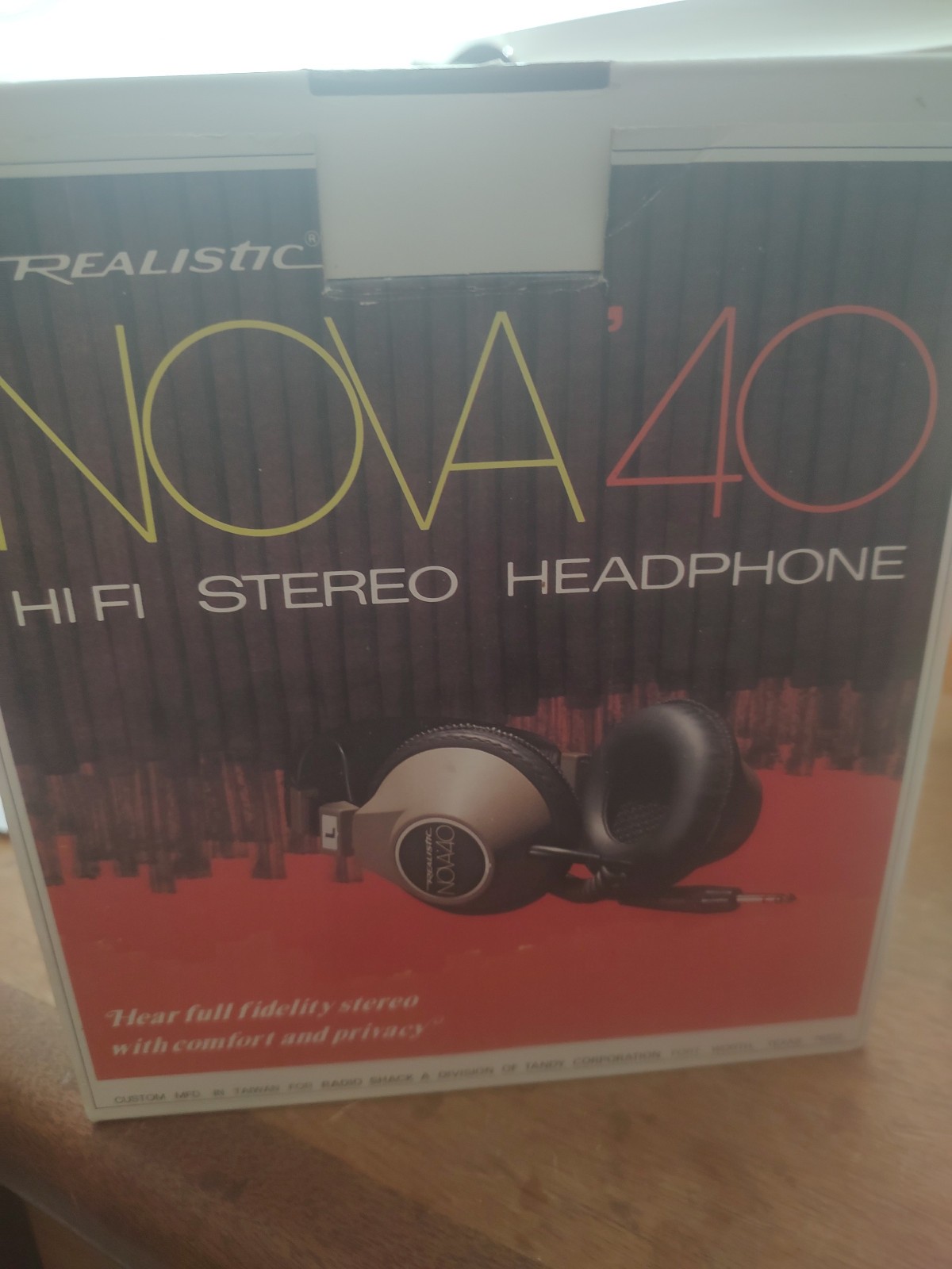 Vintage Realistic Nova 40 Padded Stereo Headphones Retro Full Size 1/4″ Jack