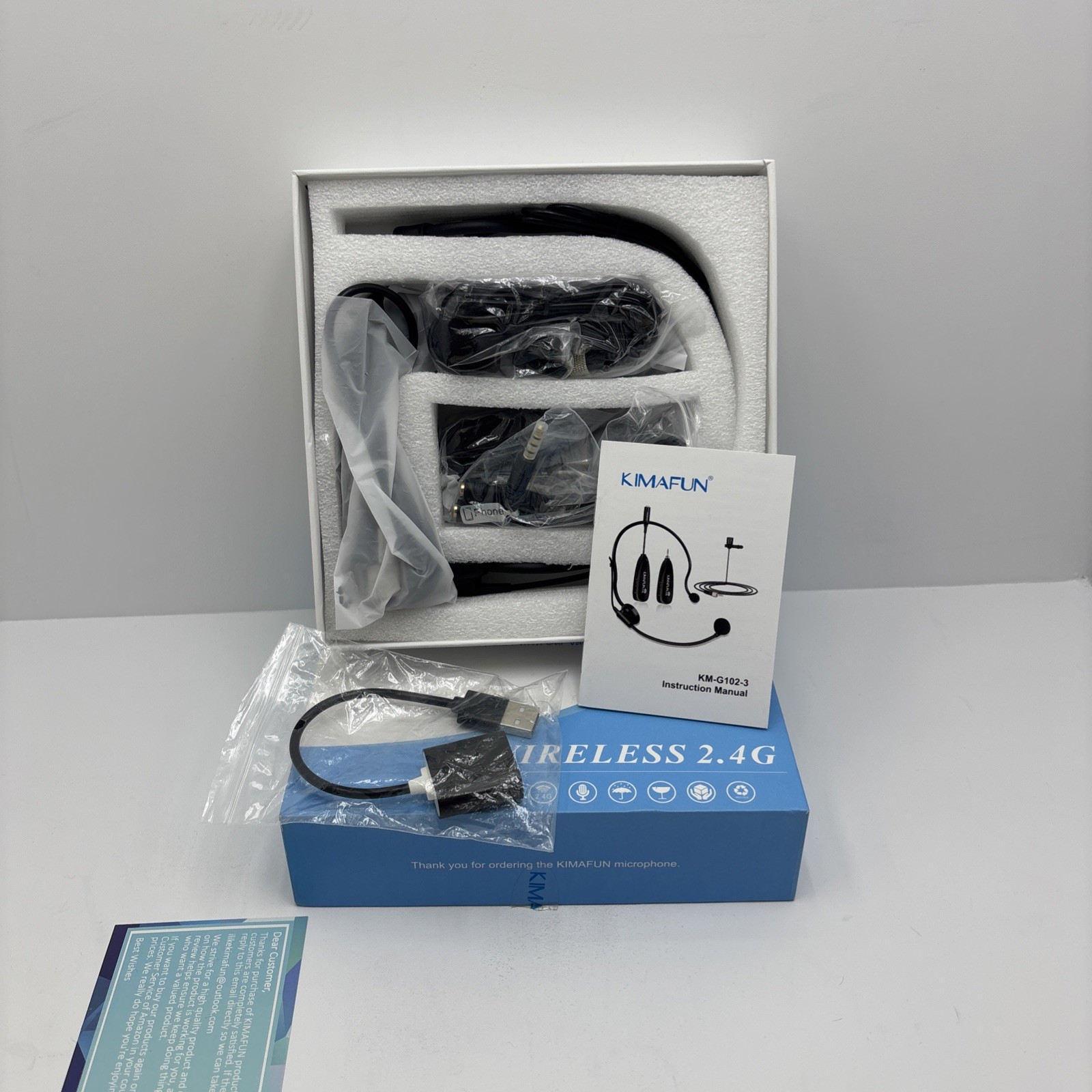 Kimafun 2.4G Wireless In-Ear Microphone Set G102-3