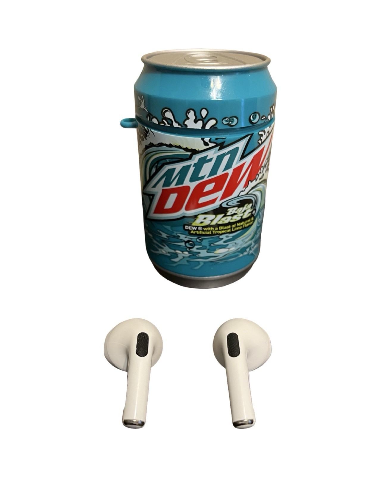 Ear Pods Bluetooth with Mountain Dew Can Full