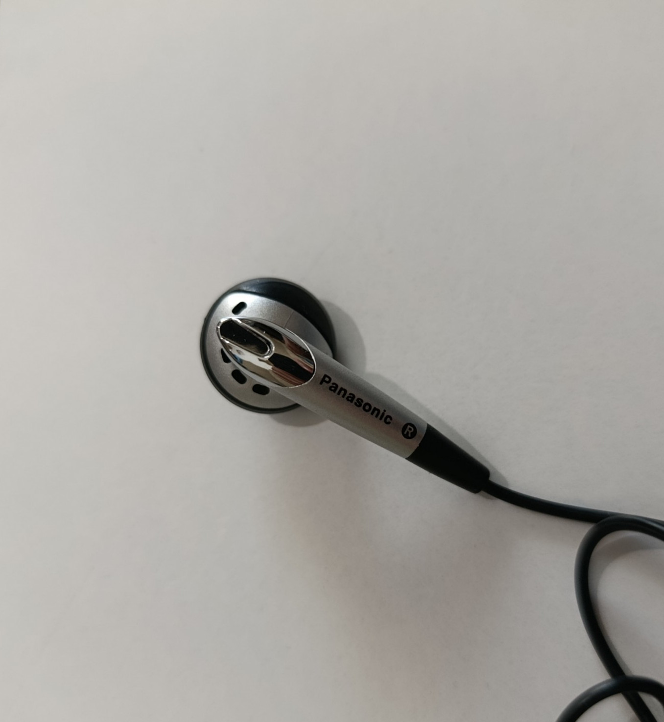 Official Panasonic Black and Silver Vintage Earphones for Remote MD CD Player
