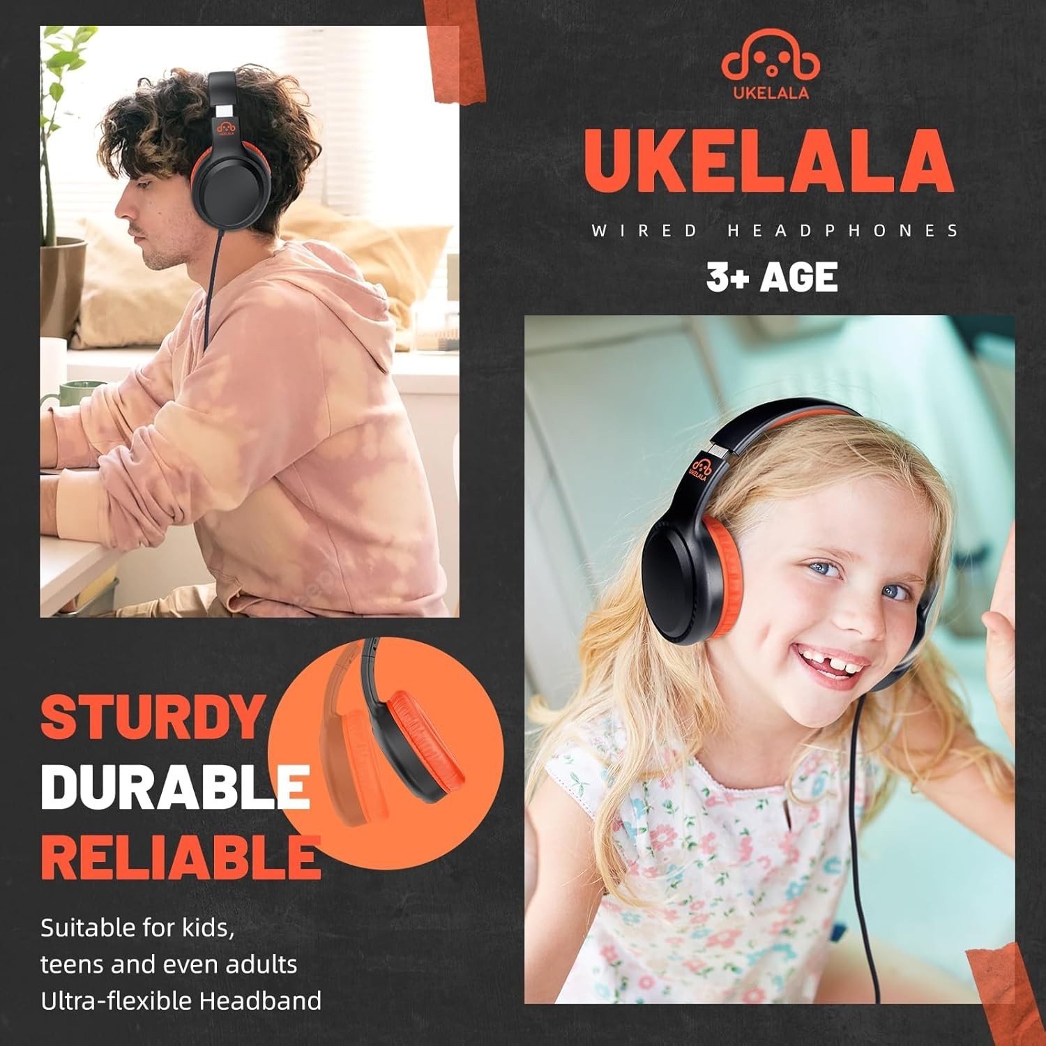 Youth Wired Headphones – School Airplane Travel
