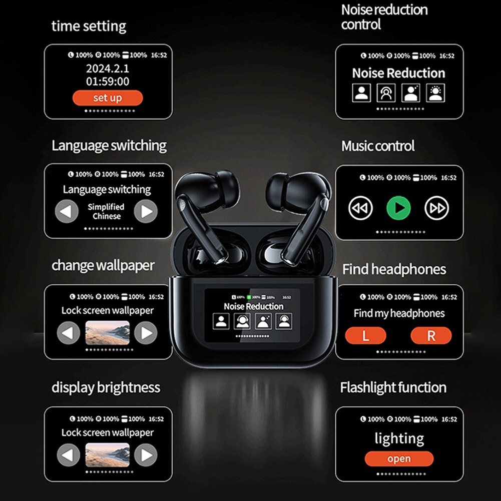 1 Pcs ABS Accurate 144 Languages Translation Wireless 5.0 Earbuds With Charging