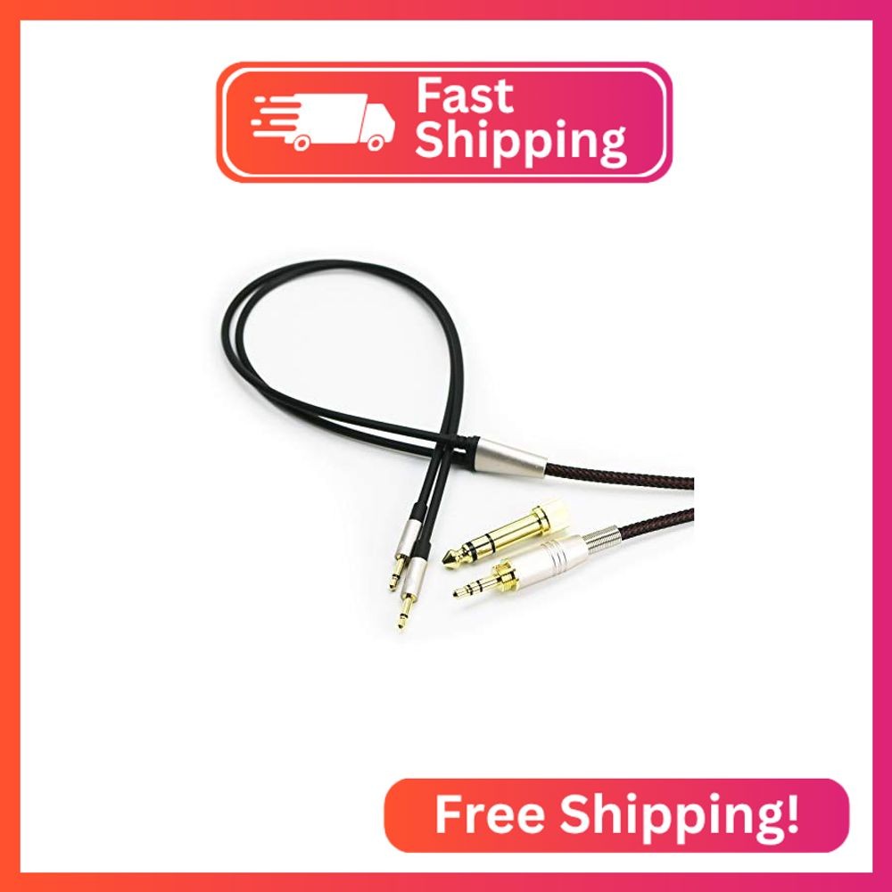 NewFantasia Dual 2.5mm to 3.5mm & 6.3mm Adapter Replacement Cable Compatible wit