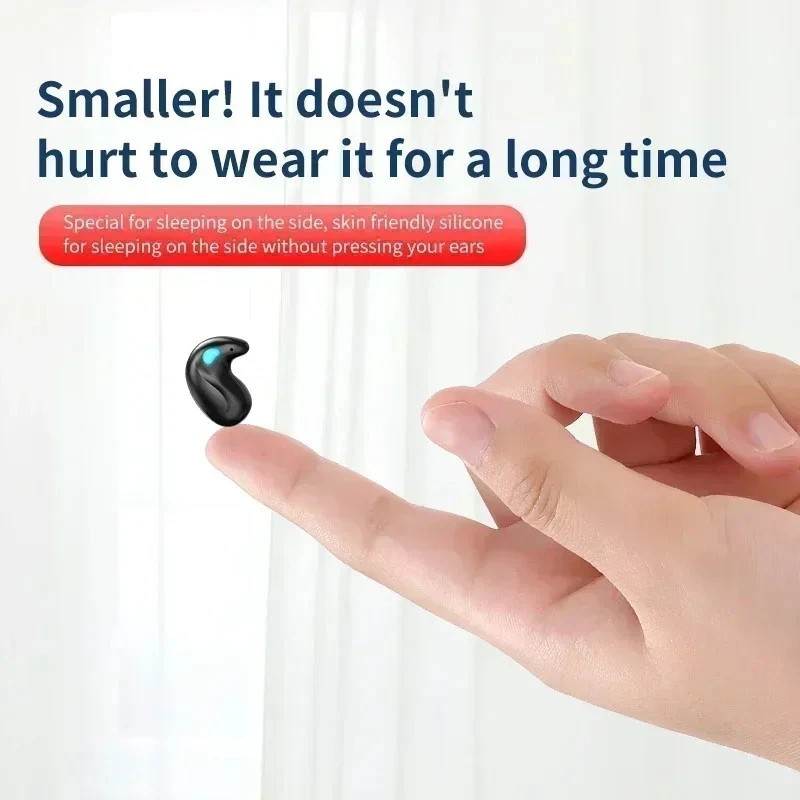 Invisible Sleep Wireless Earbuds Bluetooth 5.3 Headset TWS Waterproof Earphone