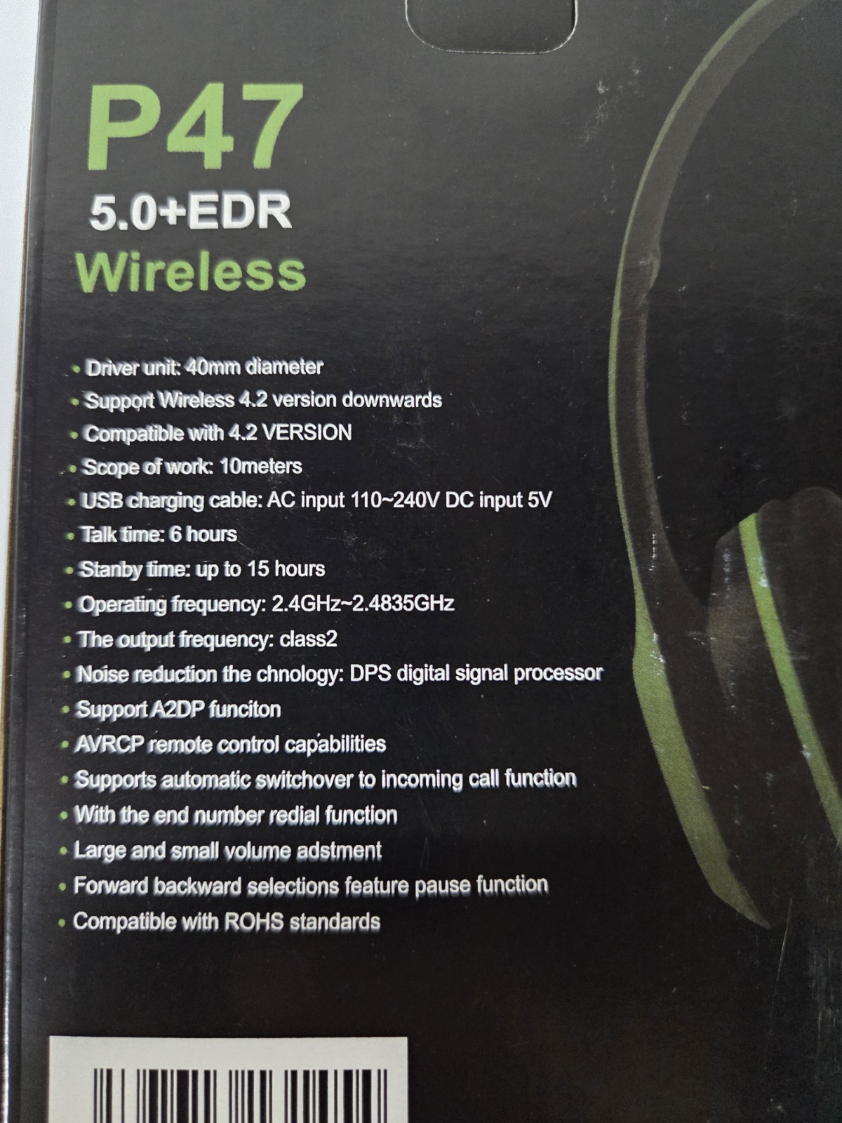 p47 wireless headphones Set Of 4