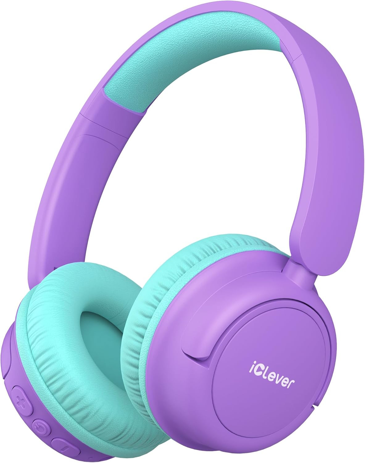 iClever BTH22 Kids Bluetooth Headphones, 60H Play Time, USB C Fast Charging, Blu