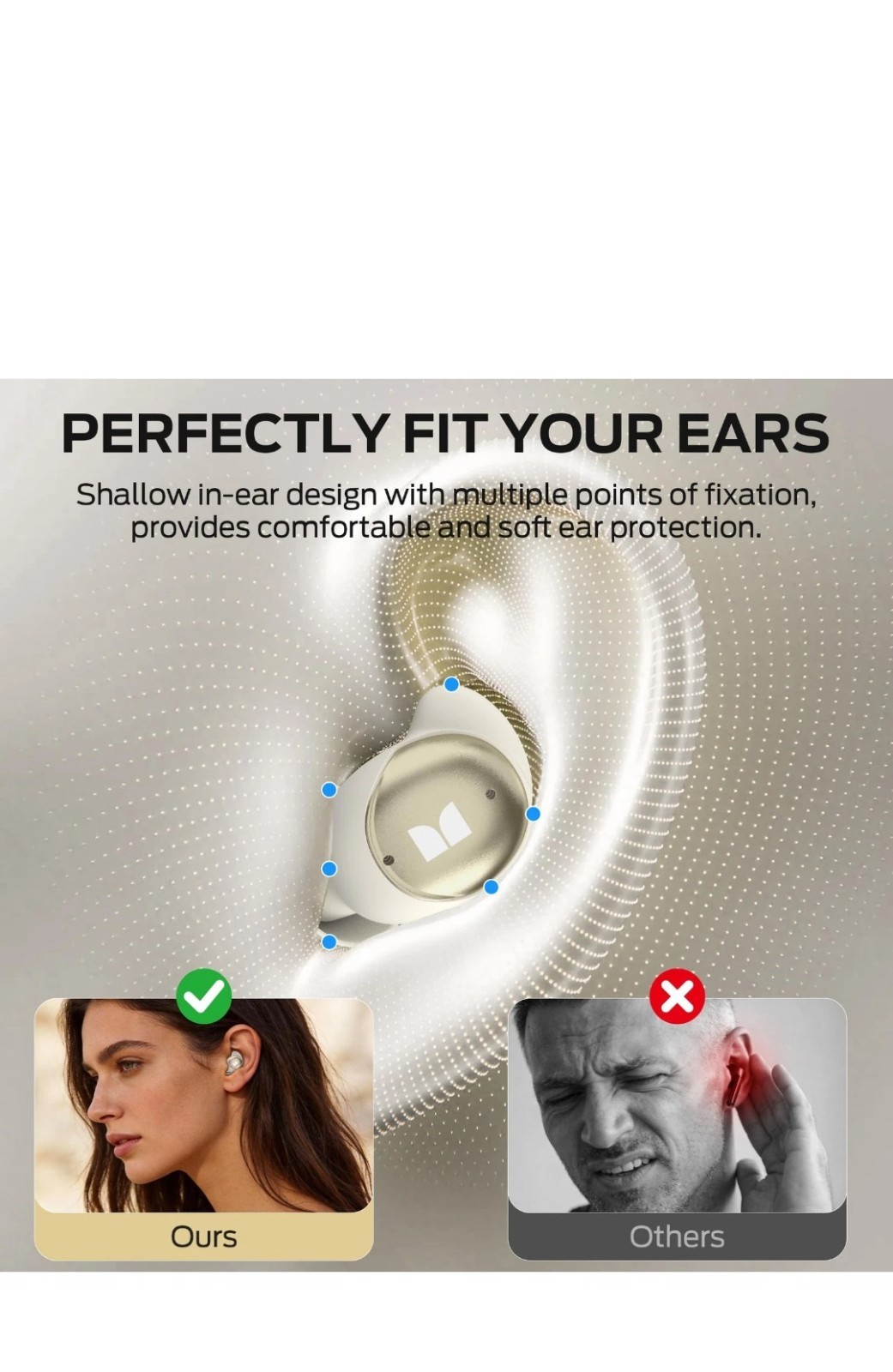 Monster Sleep Ear200 Wireless in-Ear Headphones Bluetooth 6.0 “GOLD & TAN”