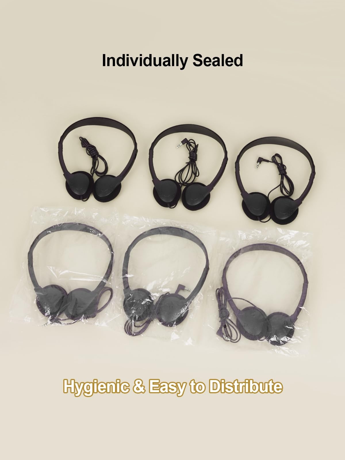 MNINEANDMORE 50 Pack Headphones Bulk Wired Kids Adults