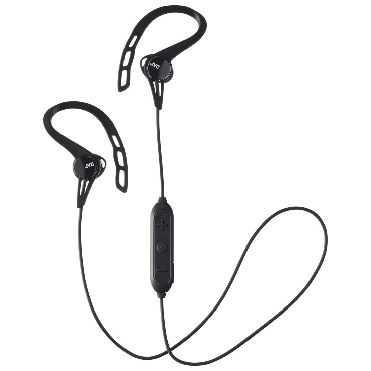 JVC Wireless Sports Ear Clip Headphones Bluetooth Sweat Proof IPX2 HAEC20BTB