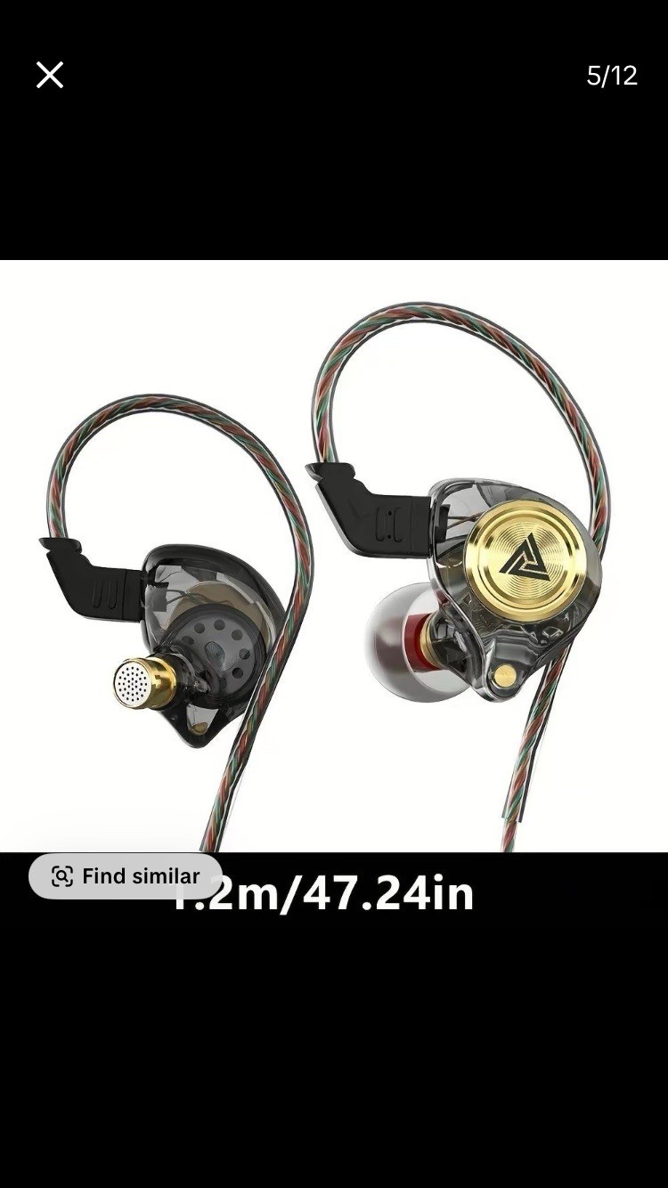 QKZ AK3 3.5mm Hi-Resolution Audio Wired Headphones W/ Mic Subwoofer Noise Cancel