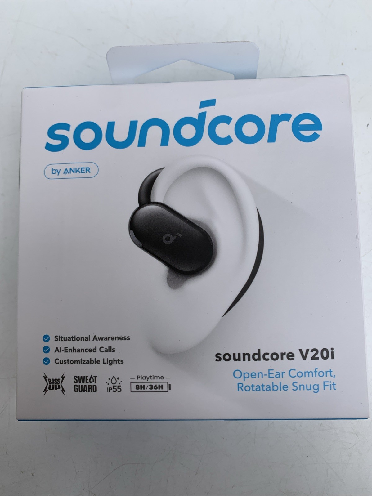 Soundcore By Anker V20i Open-Ear Confort Rotatable Snug Fit Wireless Earbuds
