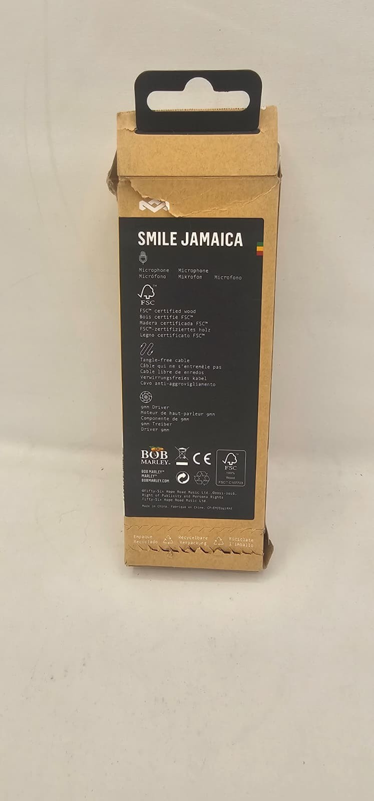 House of Marley Smile Jamaica: Wired Earphones with Microphone, Noise Isolating
