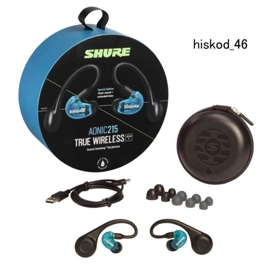 Shure Wireless Earphones 2nd Gen. Bluetooth Aonic 215 TW Sound Isolating Earbuds