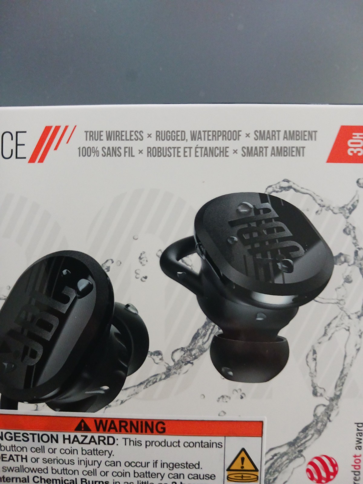 JBL Endurance Race TWS IP67 Waterproof Wireless Bluetooth Headset Earbuds Black