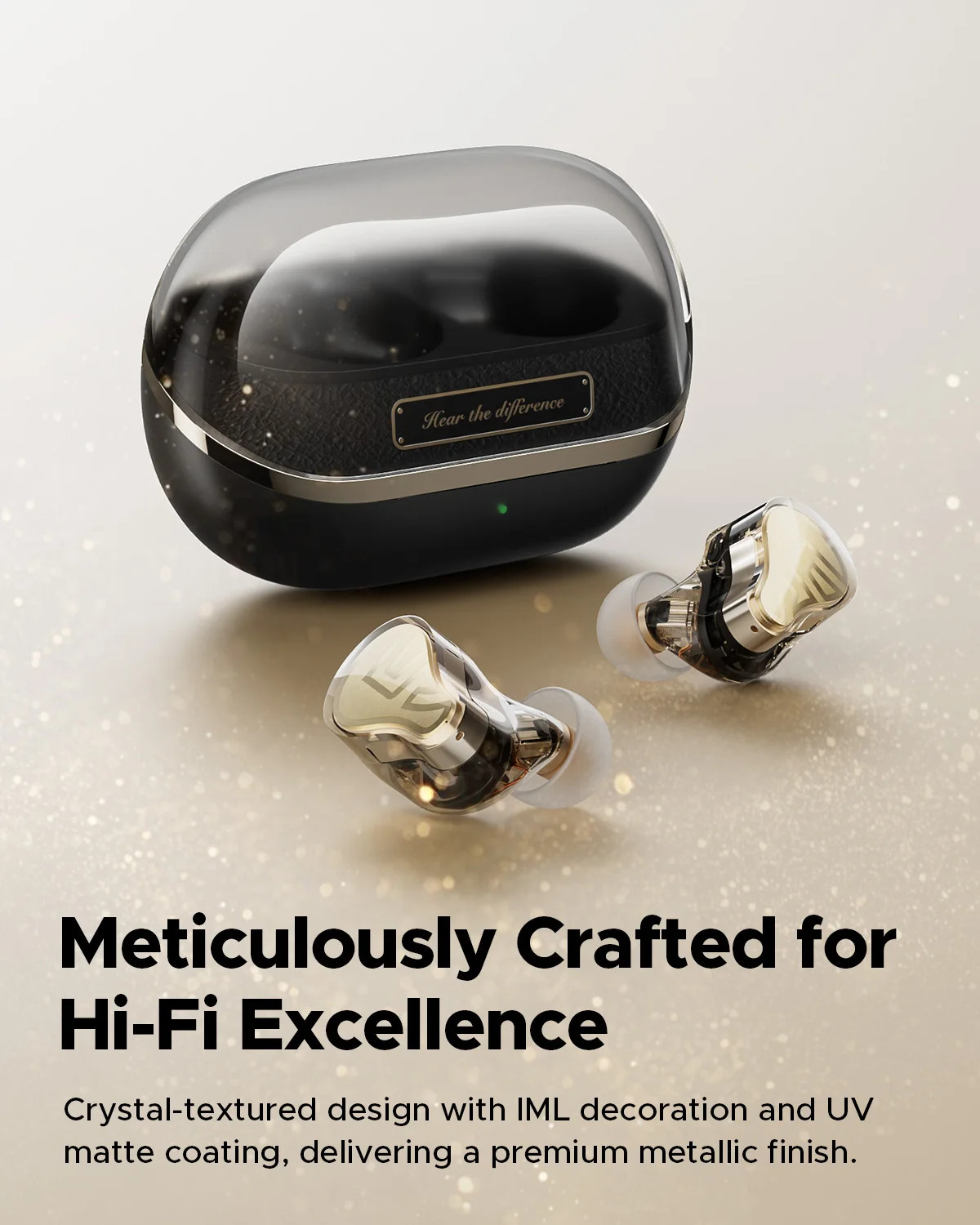 SoundPEATS H3 AI Hybrid 3 Driver Wireless Earbuds 12mm BT 5.4 55dB Adaptive ANC
