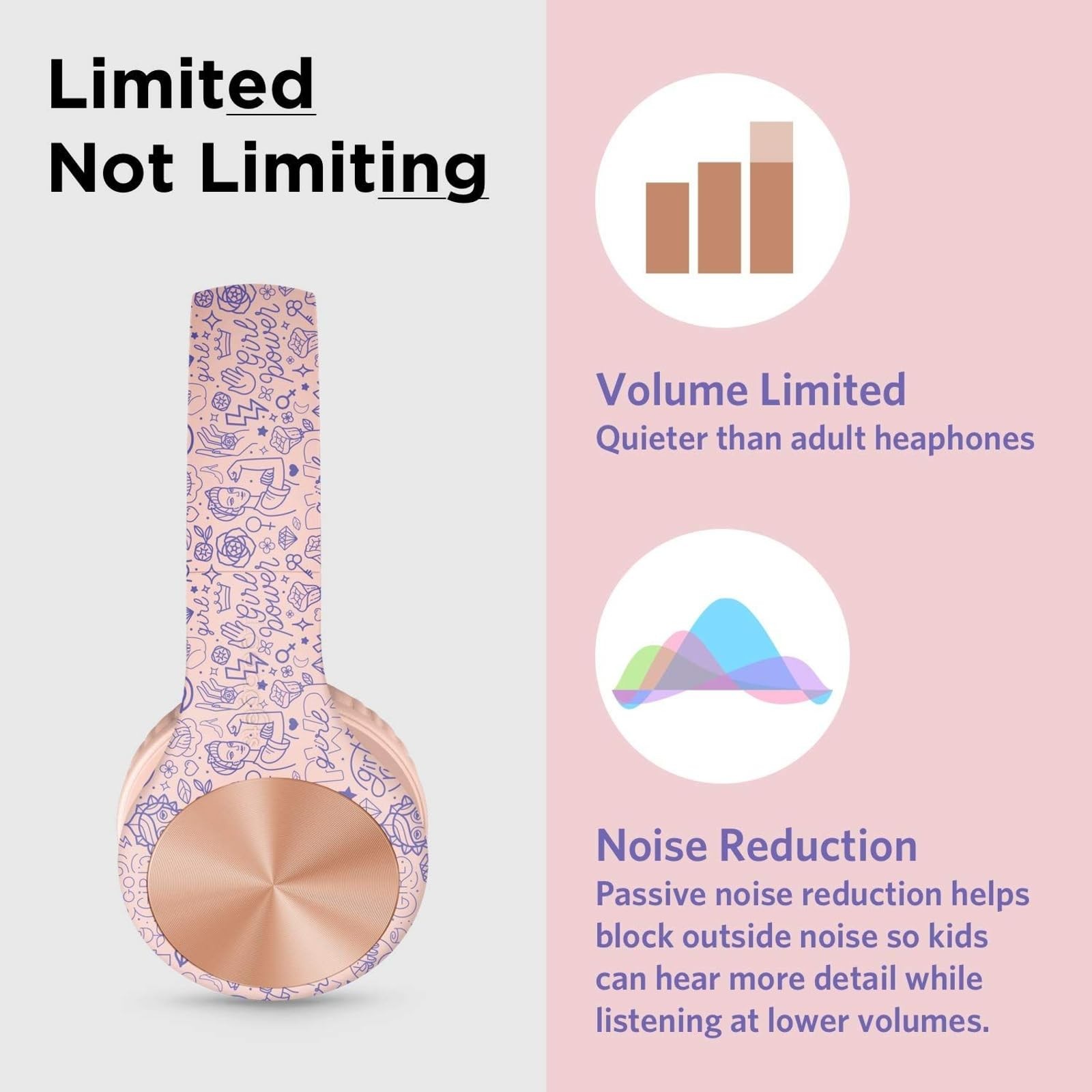 LilGadgets Connect+ Pro Headphones for Girls – Designed with Kids’ Comfort in Mi