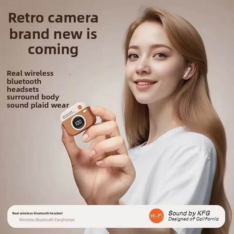 Retro TWS Wireless Earphones Bluetooth 5.4 In-Ear Headphones Heavy Bass Earbuds