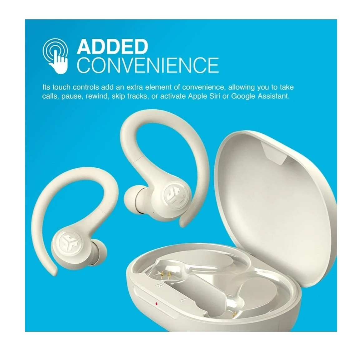 JLab Go Air Built-in Microphone True Wireless In-Ear Earbuds with Charging Case