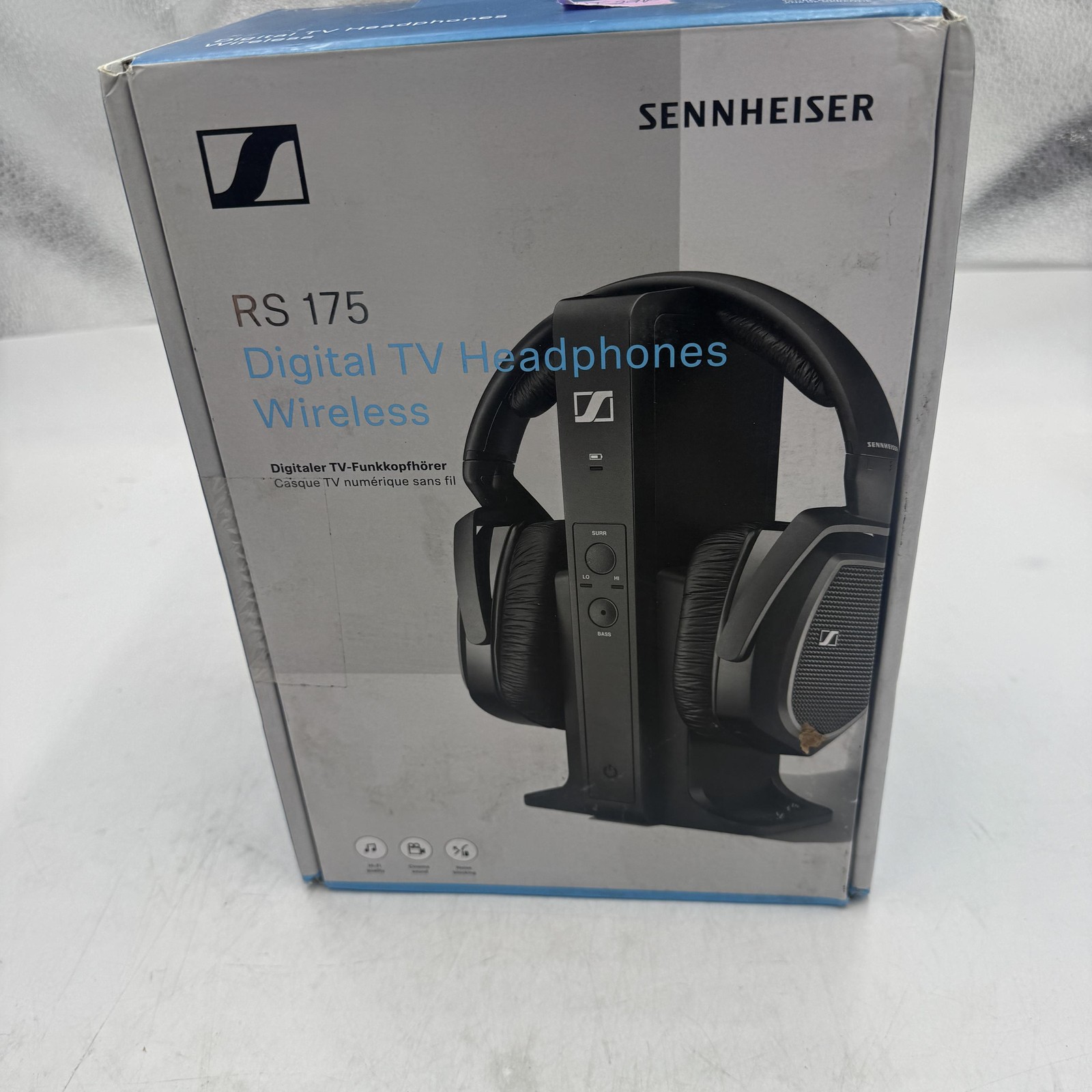 Sennheiser RS 175 RF Digital TV Wireless Headphone System, Black