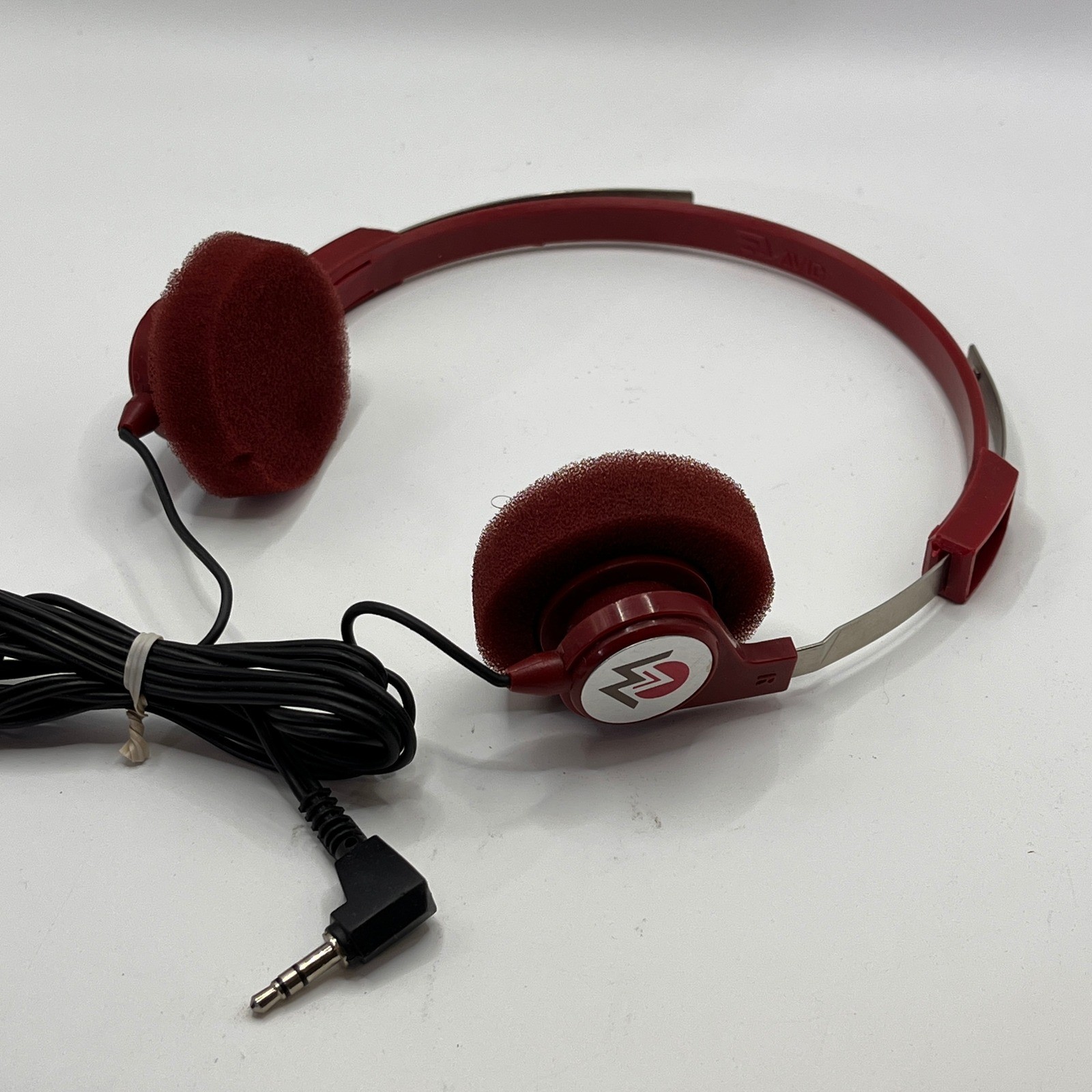 VTG AVID Wired Headphones Red Foam Earcups Over Ear Foldable 3.5mm Jack
