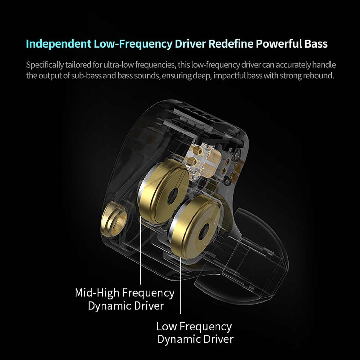 KZ Castor Pro Tunable in Ear Monitor, HiFi Improved Bass in Ear Headphone, Dual-