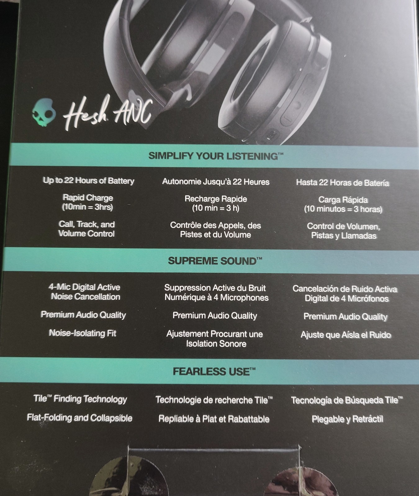 Skullcandy Hesh ANC New In Box Wireless Simplicity with Noise Cancelling