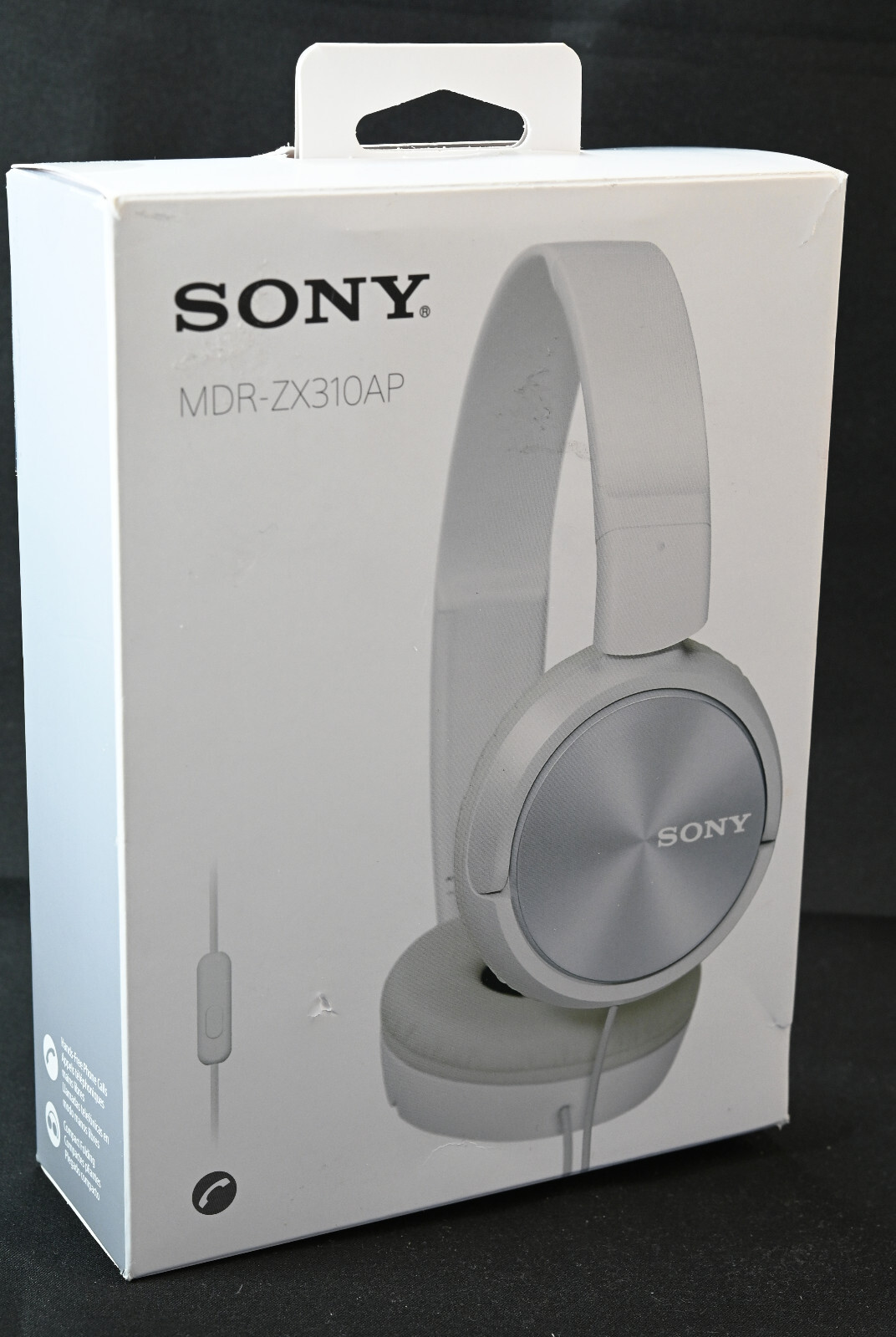 Sony MDR-ZX310AP/B ZX Series On-Ear Stereo Headphones w/Mic MDRZX310AP White
