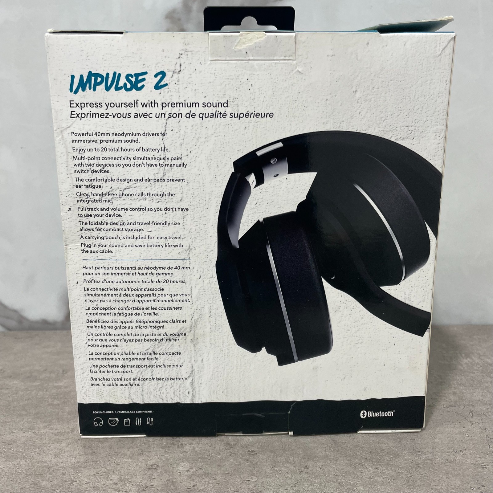 iFrogz – Impulse 2 Over Ear Bluetooth Headphones – Black