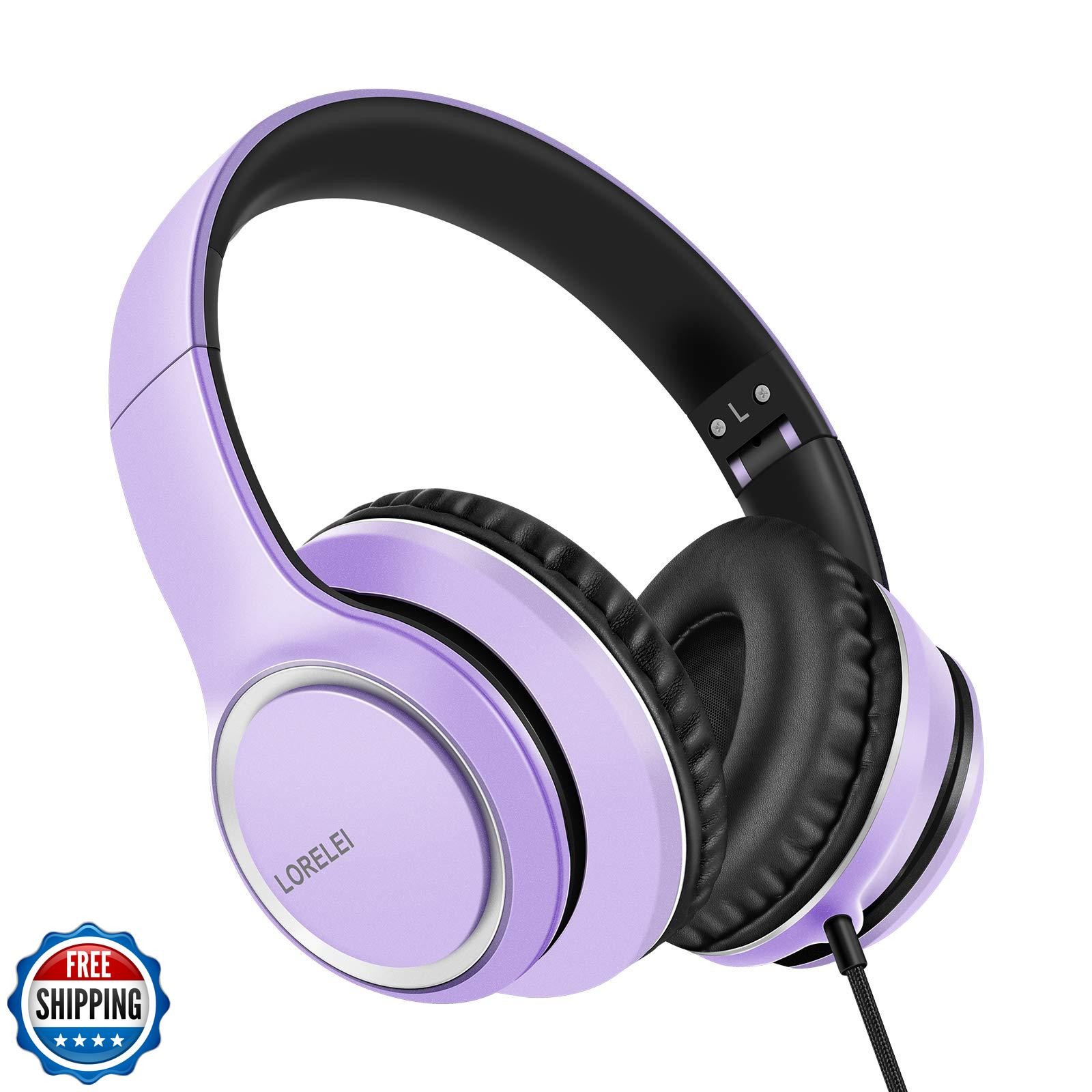 LORELEI X8 Over-Ear Wired Headphones with Microphone with 1.45m-Tangle-Free N