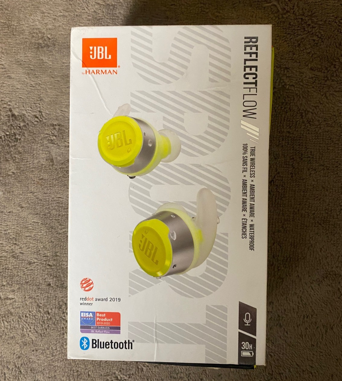 JBL Reflect Flow Waterproof True Wireless Bluetooth Sport Earbuds Yellow