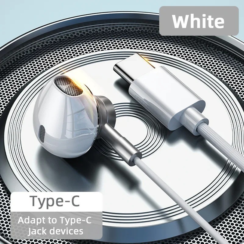 For Samsung HiFi Bass Stereo Earphones USB-C 3.5mm Wired Headphones
