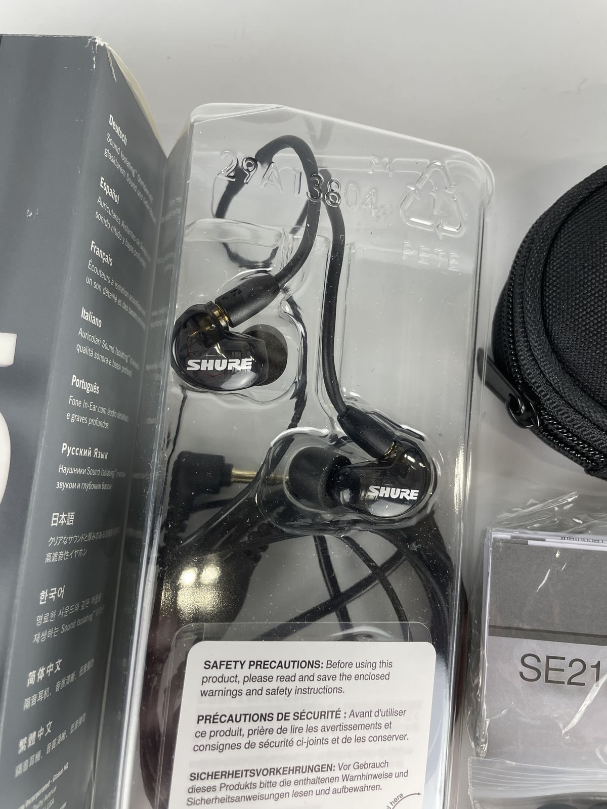 Open Box Shure SE215 Single Driver In-Ear Monitors, Black