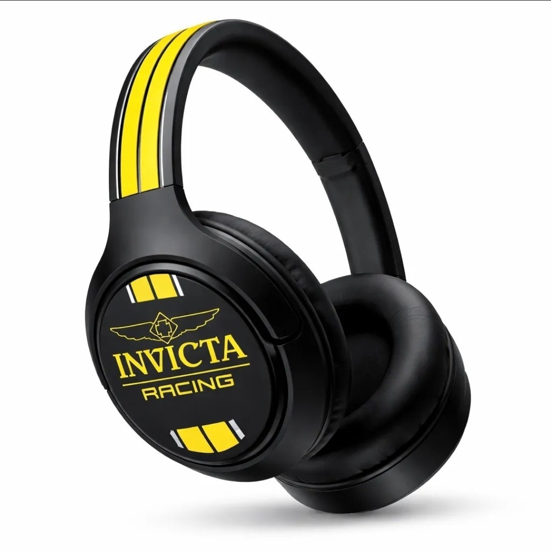 Invicta Racing Power Wireless Headphones Noise Cancelling Voice Assistant USB-C