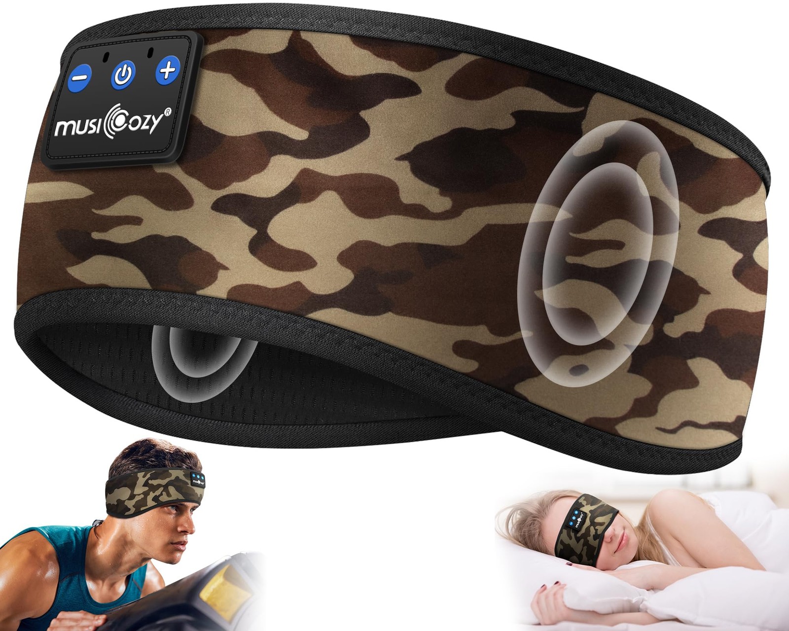 Sleep Headphones Bluetooth 5.4 Headband, Sports Wireless Earphones Sweat Resi…