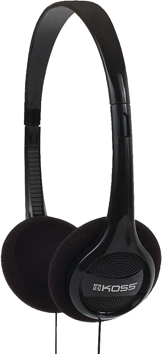 Black Lightweight Audio Headphones with Retractable Cable – Comfort & Style