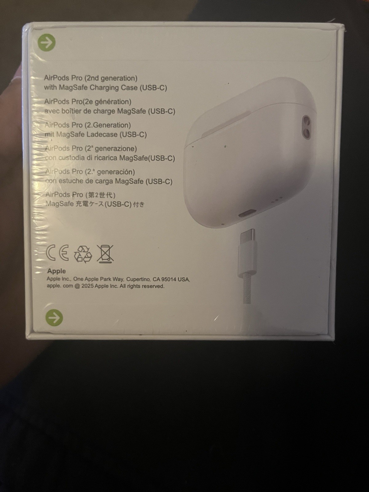 Apple AirPods Pro (2nd Gen) In-Ear Wireless Bluetooth, MagSafe USB-C Case, White