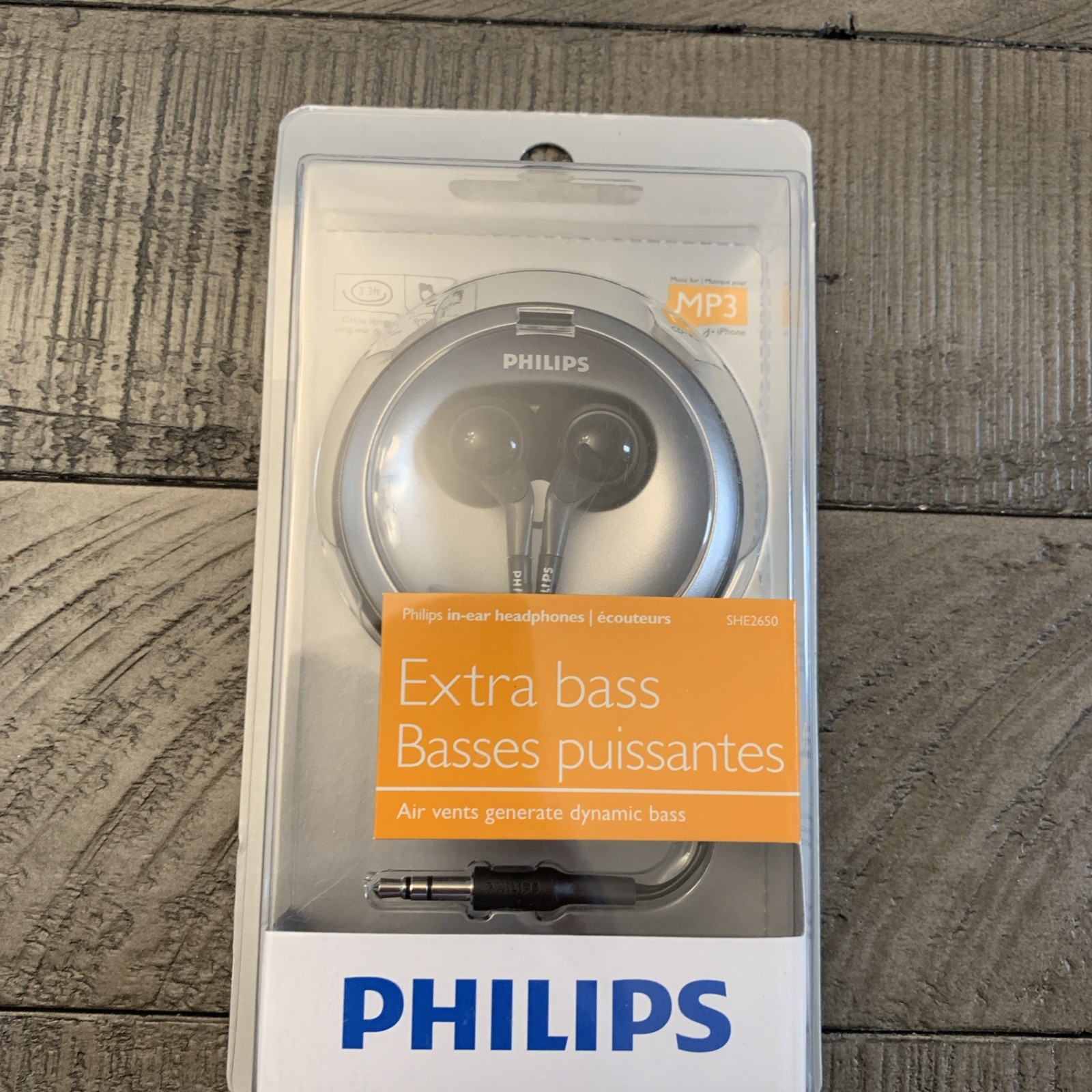 Philips in-Ear Headphones Extra Bass SHE2650/28 New