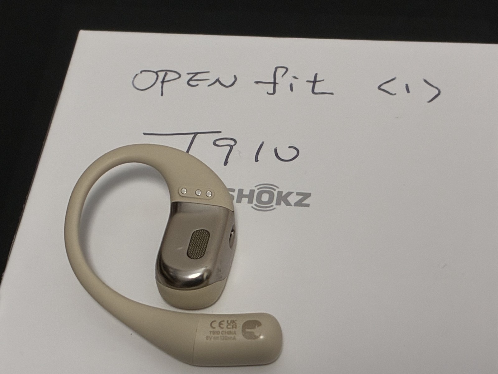 Original Shokz OpenFit Open-Ear Left Side Only – Beige (T910)