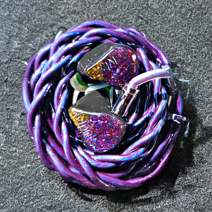 IvipQ Aura X In-Ear Earbuds, 4.4mm Balanced Wired, Purple/Black, Used
