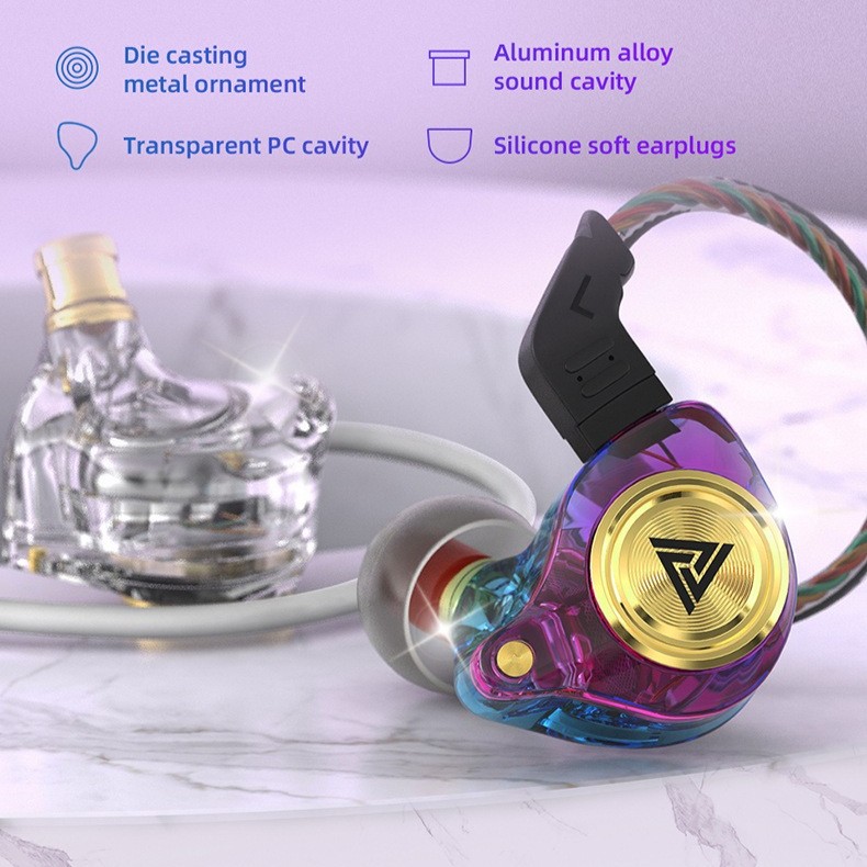 QKZ AK3 FiLe Wired Earbuds In-Ear Stereo Earphones with Mic Volume Control