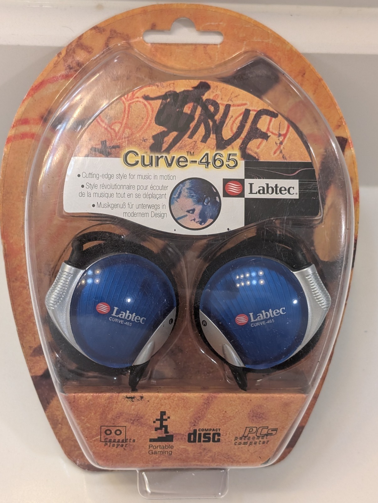 Labtec Curve-465 Headphones RARE lt65rexw NEW AND SEALED Audio FREE SHIPPING