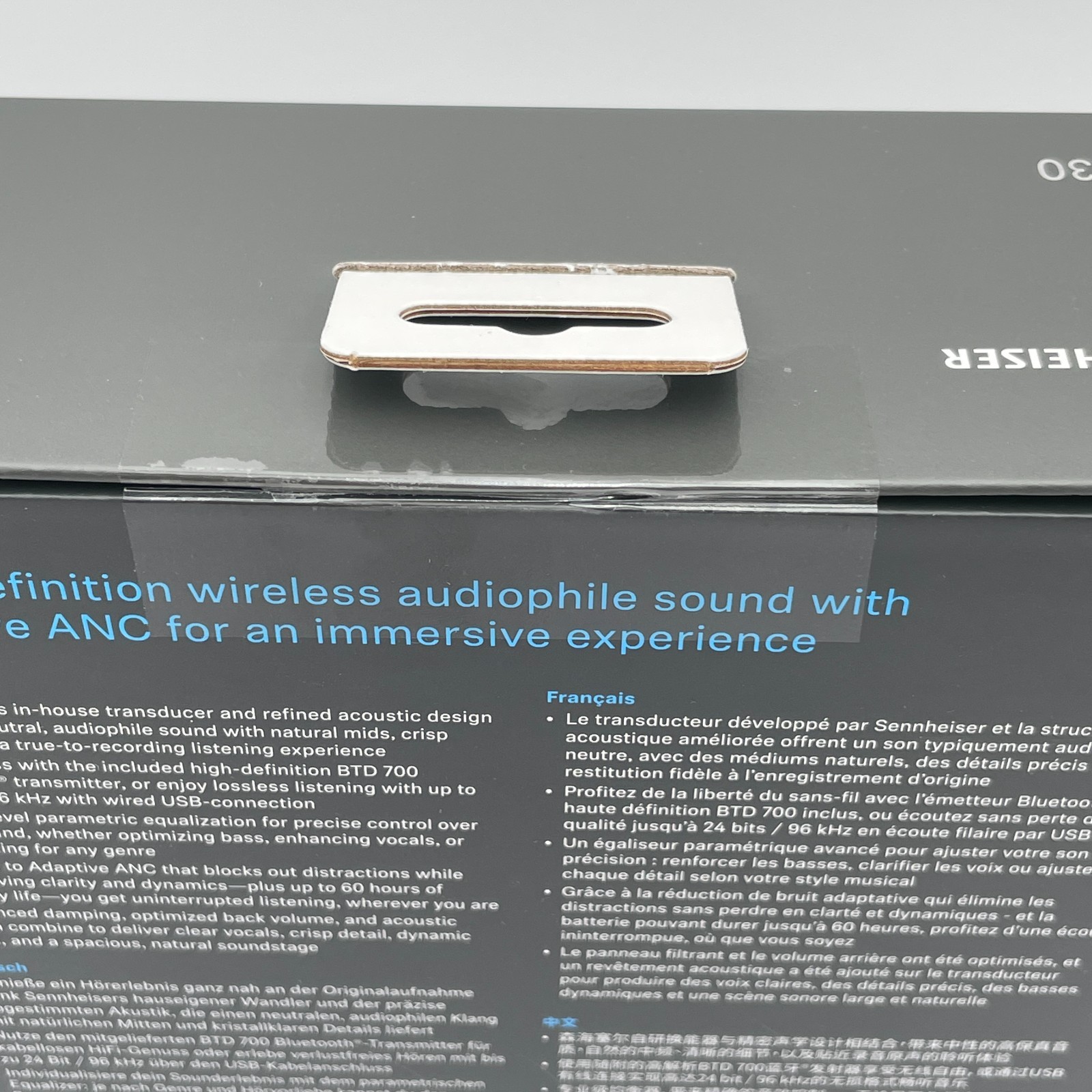 Sennheiser HDB 630 Wireless Audiophile Headphones with BTD 700 Dongle Silver New