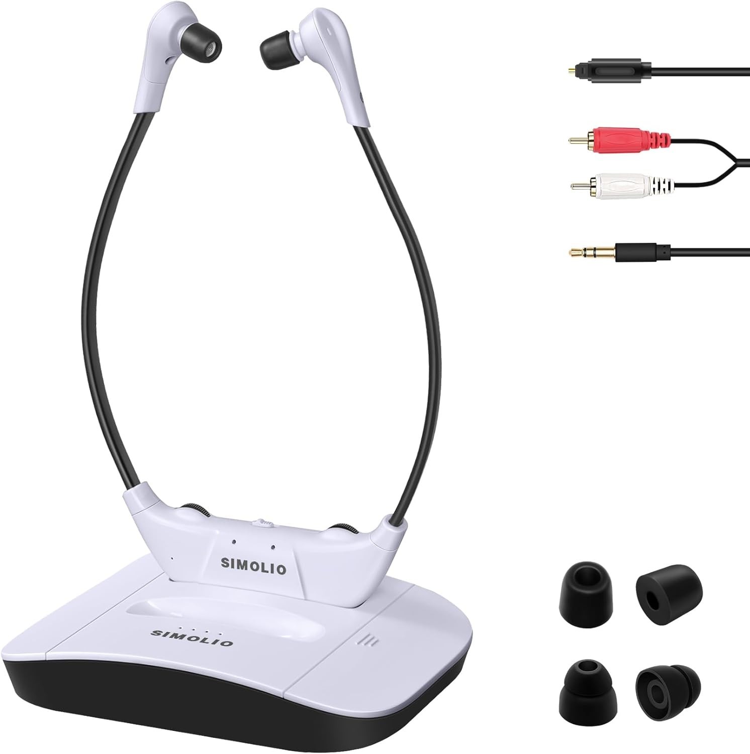 Simolio 2.4GHz Wireless TV Headset SM-823 Pro Analog – Open Box