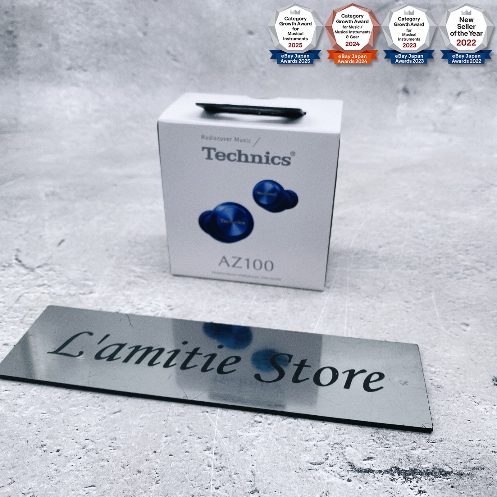 Technics EAH-AZ100-A Wireless Noise Cancelling Earbuds Bluetooth Midnight Blue