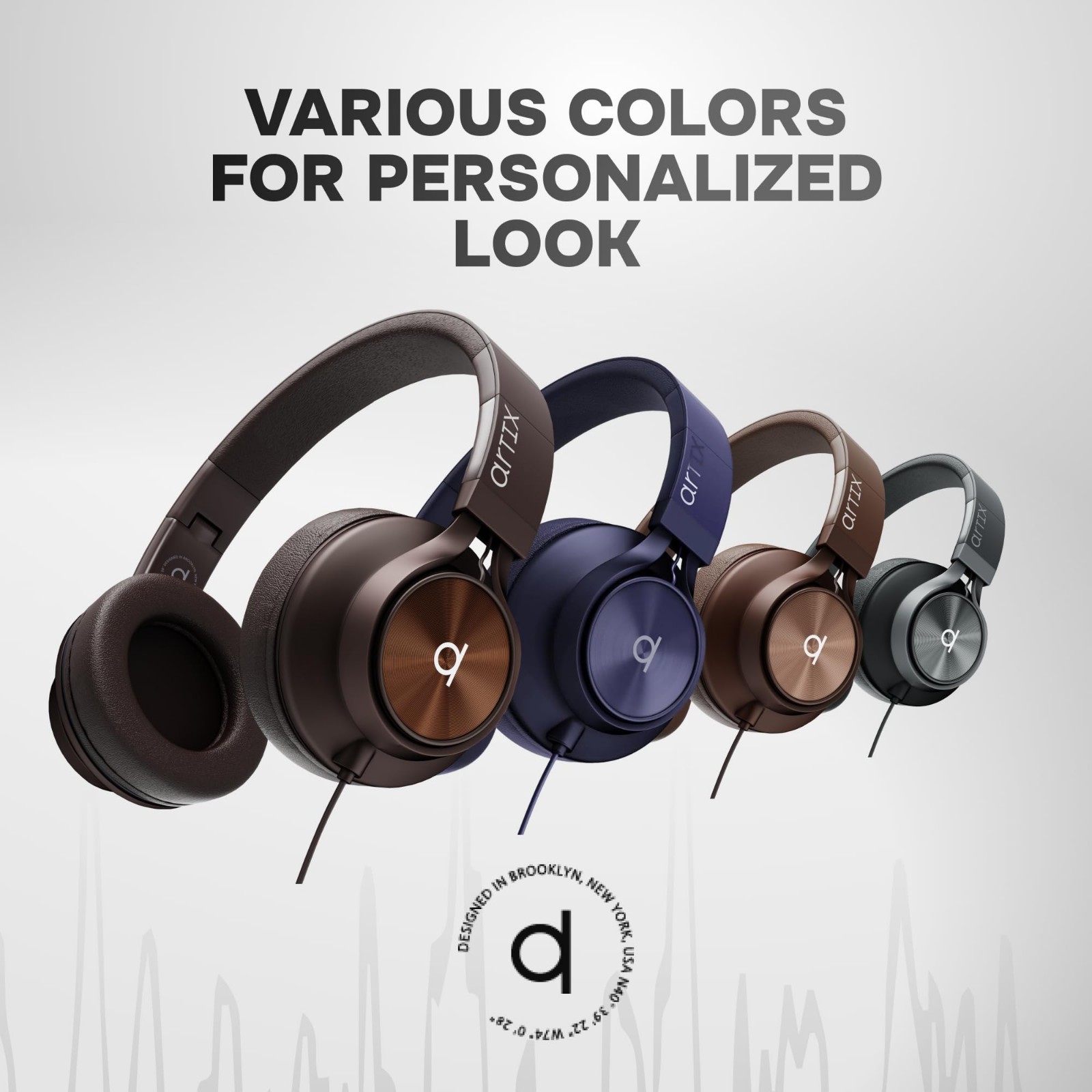 Wired Over-Ear Headphones with Mic & Volume Control for Adults & Kids – 3.5mm Ja