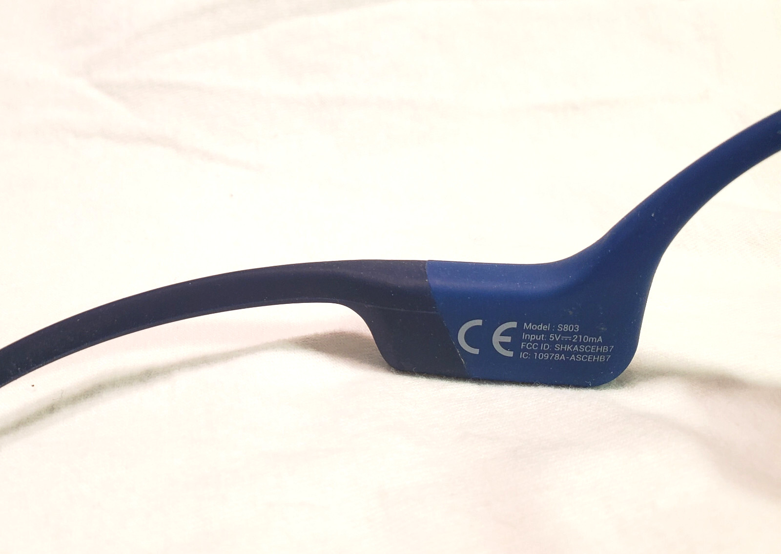 Shokz OpenRun S803 Bone Conduction Open-Ear Headphones Blue With Cable