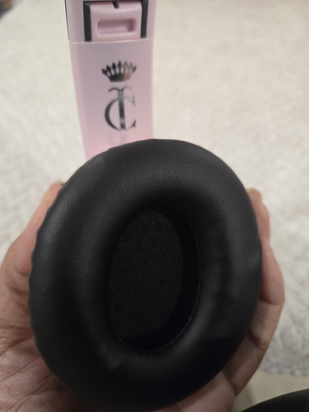 Juicy Couture Pink Bluetooth Wireless Headphones Rhinestone Y2K Glam NEW