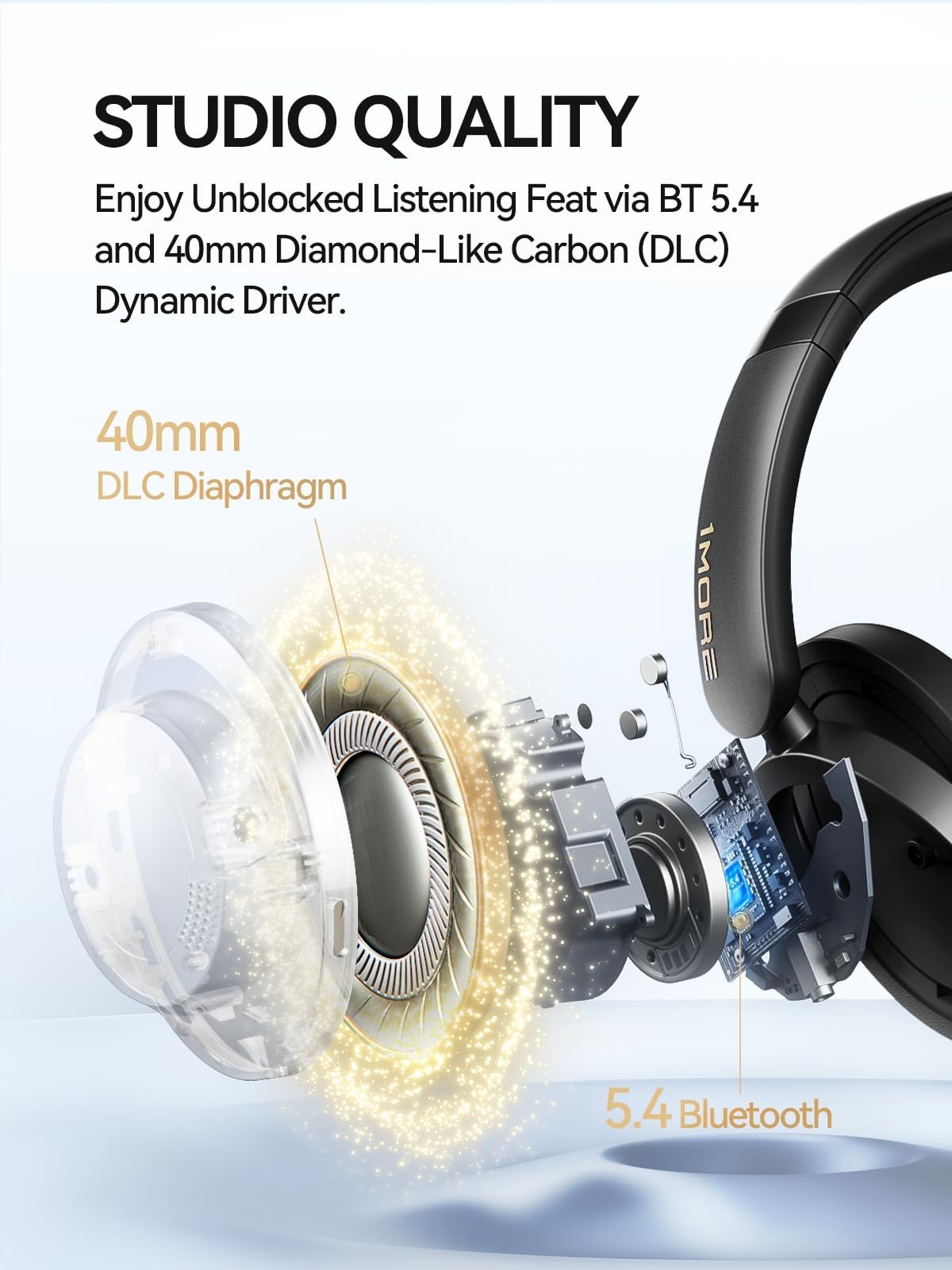 Noise Cancelling Over Ear Bluetooth Headphones – 100H Playtime, Hi-Res Audio, AN